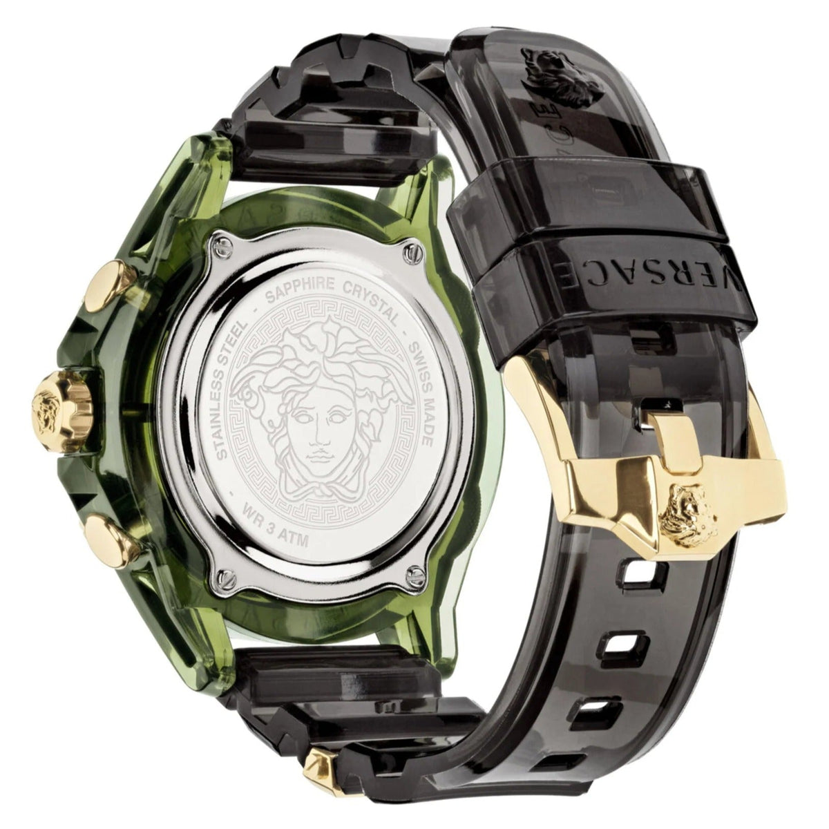  Shop Authentic Versace Icon Active Chronograph Gold Dial Black Silicone Strap Watch For Men - VEZ700321 - Luxxuri
