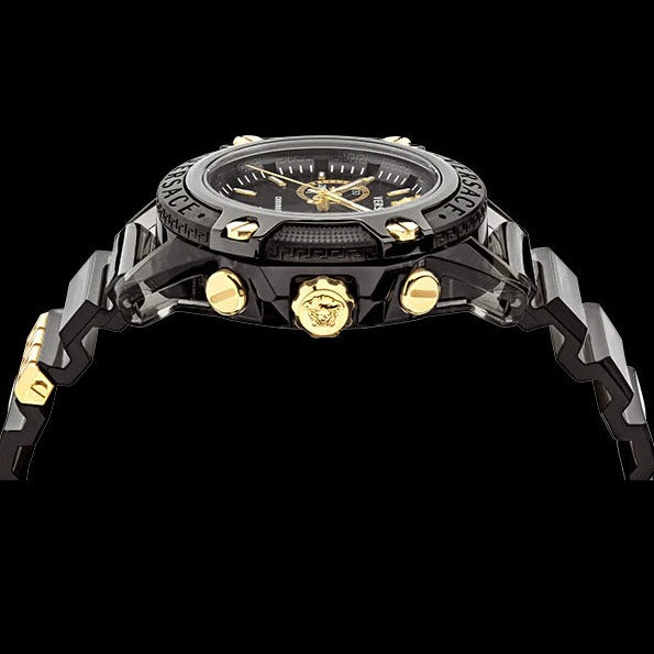  Shop Authentic Versace Icon Active Chronograph Black Dial Black Steel Strap Watch for Men - VEZ700421 - Luxxuri