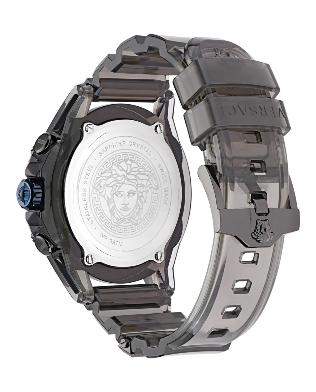  Shop Authentic Versace icon Active Chronograph Black Dial Black Silicone Strap Watch For Men - VEZ700622 - Luxxuri