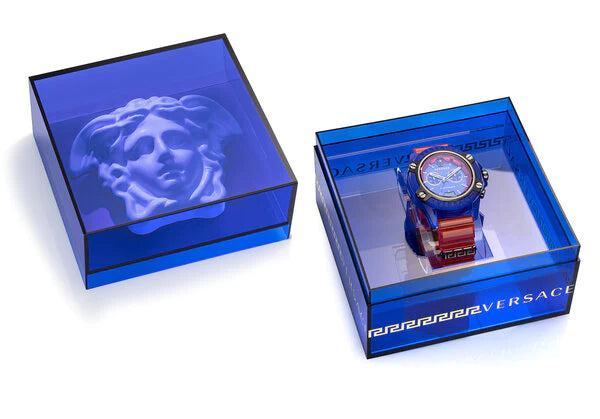  Shop Authentic Versace Icon Active Chronograph Quartz Blue Dial Orange Rubber Strap Watch For Men - VEZ700922 - Luxxuri