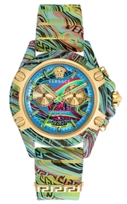  Shop Authentic Versace Icon Active Chronograph Blue Dial Green Rubber Strap Watch For Men - VEZ701322 - Luxxuri