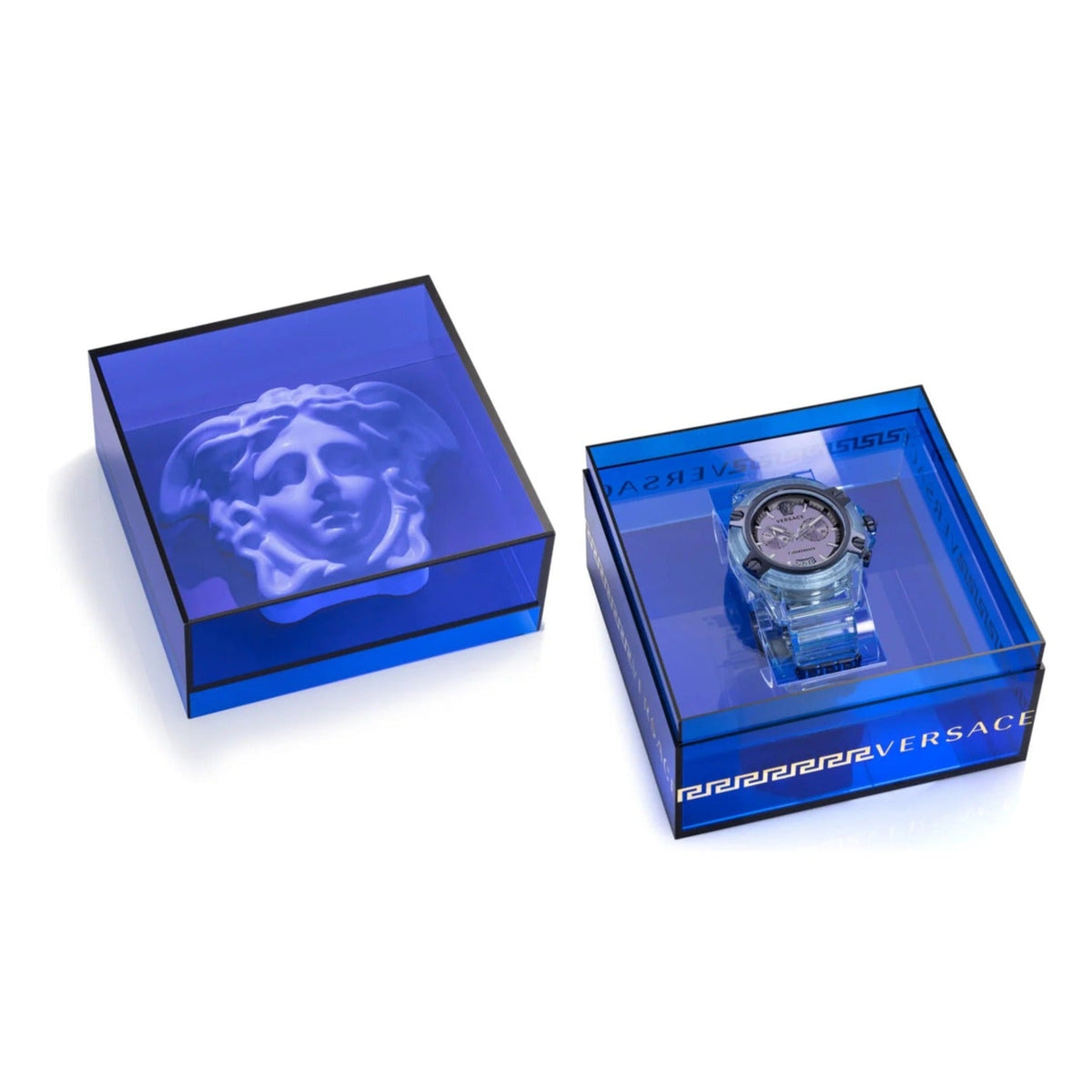  Shop Authentic Versace Icon Active Chronograph Purple Dial Blue Silicone Strap Watch For Men - VEZ701523 - Luxxuri
