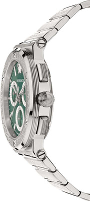  Shop Authentic Versace Grace Chronograph Quartz Green Dial Silver Steel Strap Watch For Men - VEZ900121 - Luxxuri