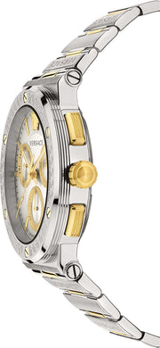 Shop Authentic Versace Greca Chronograph White Dial Two Tone Steel Strap Watch For Men - VEZ900321 - Luxxuri