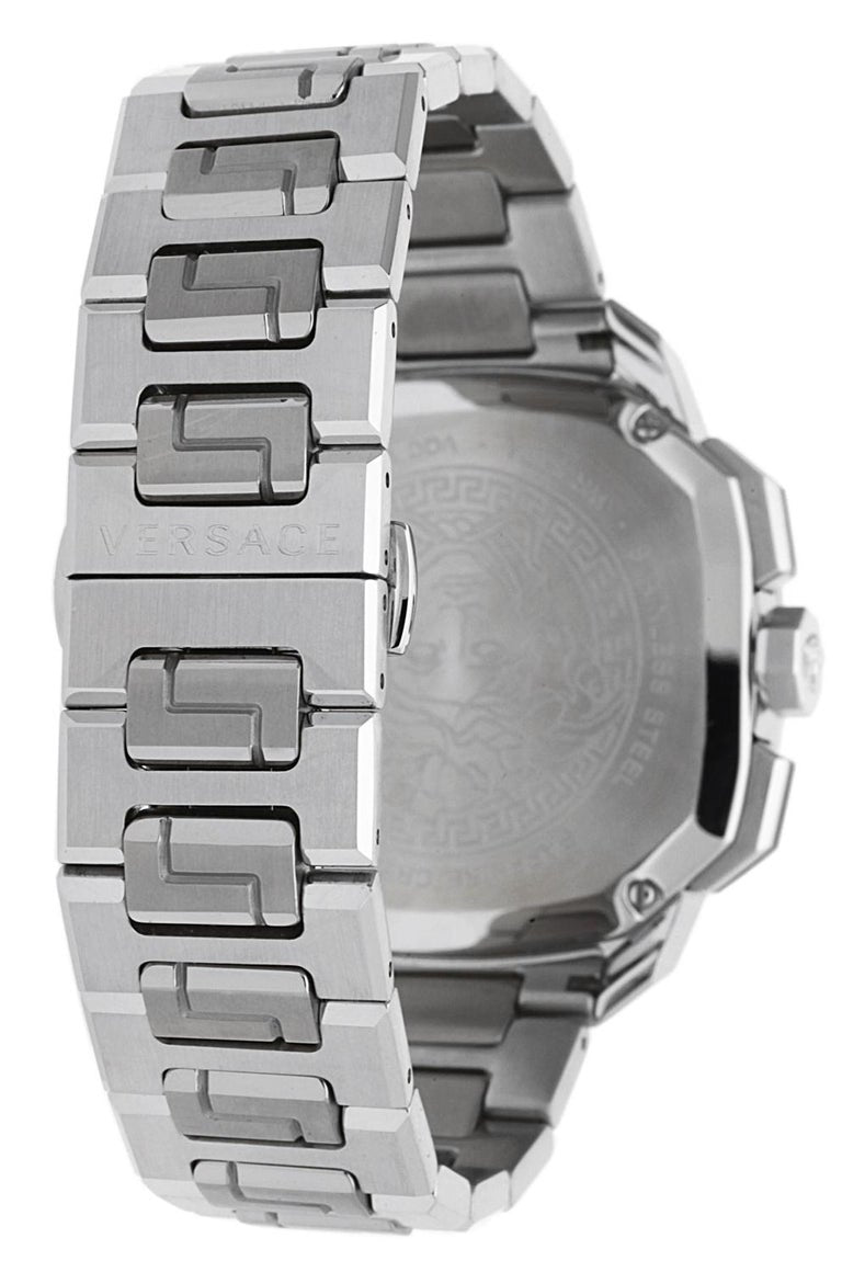  Shop Authentic Versace Dylos Chronograph Blue Dial Silver Steel Strap Watch for Men - VQC090016 - Luxxuri