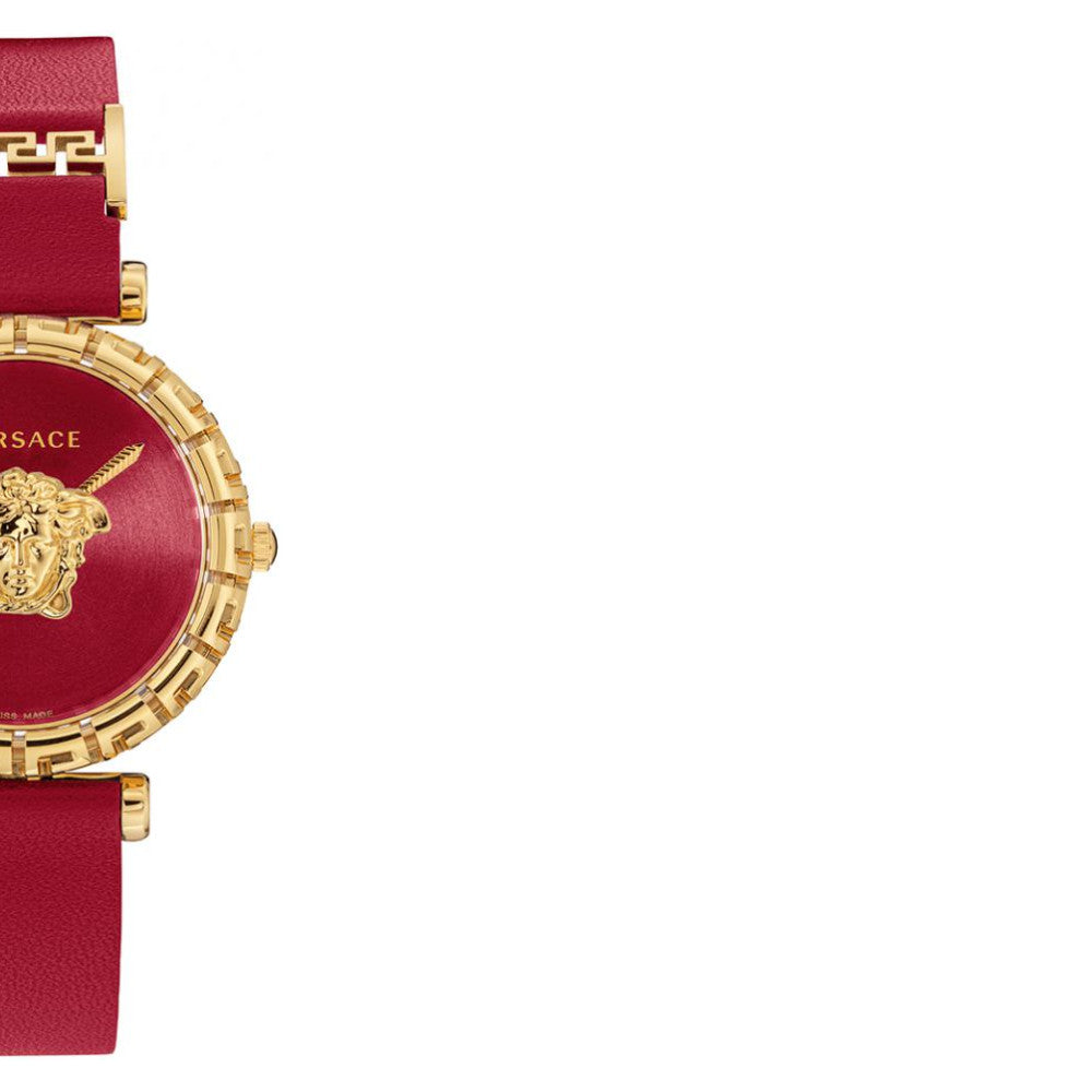  Shop Authentic Versace Palazzo Empire Greca Red Dial Red Leather Strap Watch for Women - VEDV00319 - Luxxuri