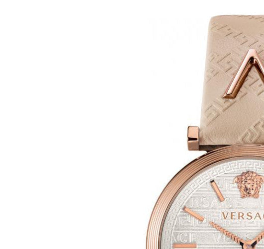  Shop Authentic Versace V-Twist White Dial White Leather Strap Watch for Women - VELS00419 - Luxxuri