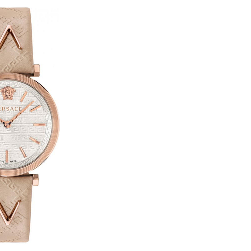 Shop Authentic Versace V-Twist White Dial White Leather Strap Watch for Women - VELS00419 - Luxxuri