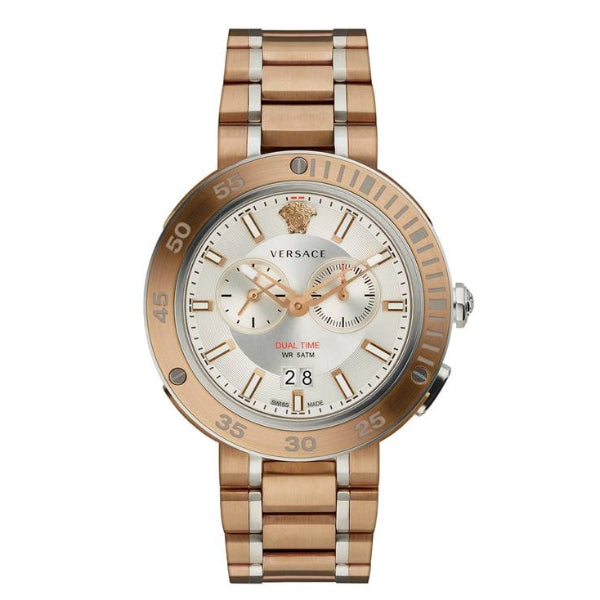  Shop Authentic Versace V Extreme Chronograph White Dial Rose Gold Stainless Steel Watch for Women - VCN050017 - Luxxuri