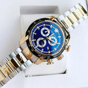  Shop Authentic Versace V-Ray Chronograph Quartz Blue Dial Two Tone Steel Strap Watch For Men - VE2I01021 - Luxxuri