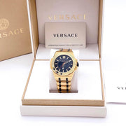  Shop Authentic Versace Chain Reaction Quartz Black Dial Two Tone Steel Strap Watch for Men - VEDY00619 - Luxxuri