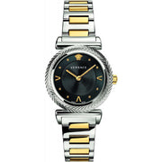  Shop Authentic Versace V-Motif Black Dial Two Tone Steel Strap Watch for Women - VERE00518 - Luxxuri