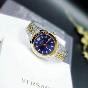  Shop Authentic Versace Hellenyium Quartz Blue Dial Two Tone Steel Strap Watch for Men - VEVK00520 - Luxxuri