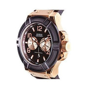  Shop Authentic Guess Rigor Analog Brown Dial Brown Leather Strap Watch For Men - W0040G3 - Luxxuri