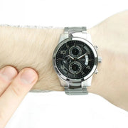  Shop Authentic Guess Exec Chronograph Quartz Black Dial Silver Steel Strap Watch For Men - W0075G1 - Luxxuri