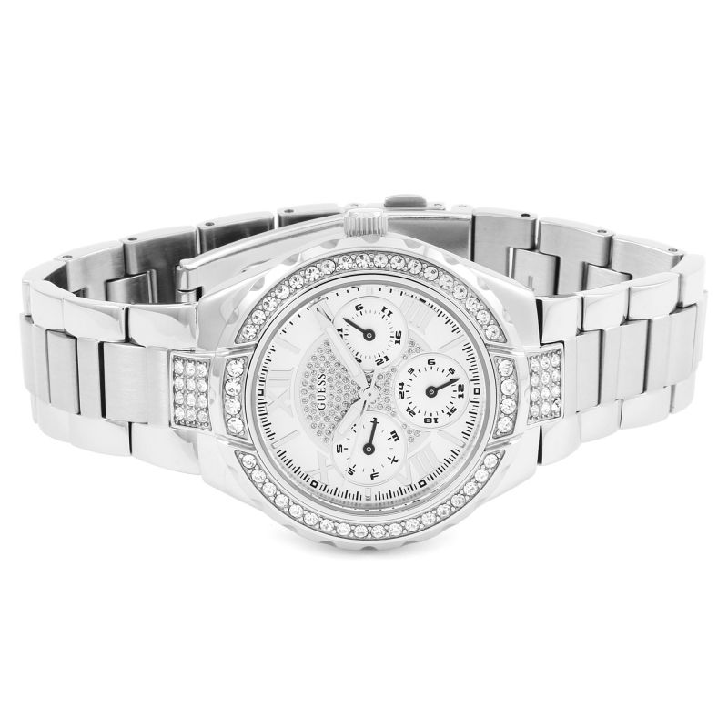  Shop Authentic Guess Viva Quartz Silver Dial Silver Steel Strap Watch For Women - W0111l1 - Luxxuri