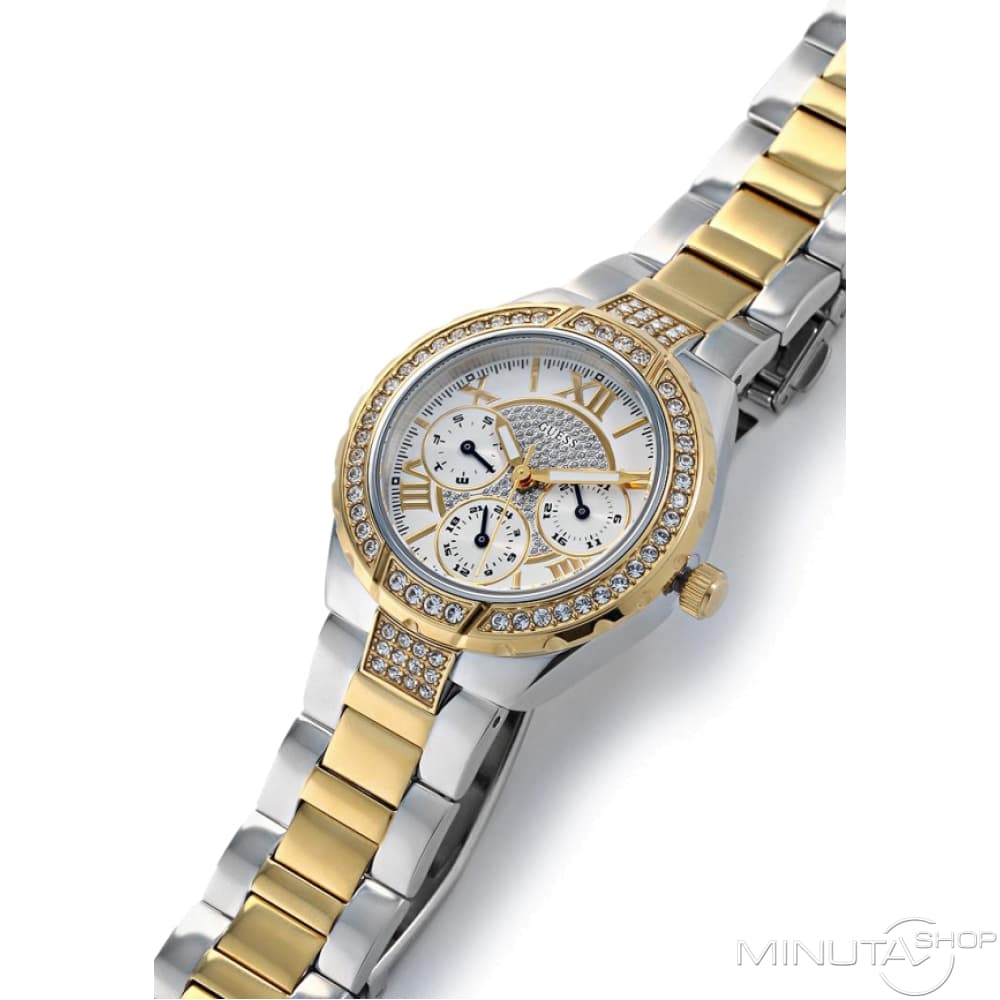  Shop Authentic Guess Viva Diamonds Silver Dial Two Tone Steel Strap Watch for Women - W0111L5 - Luxxuri
