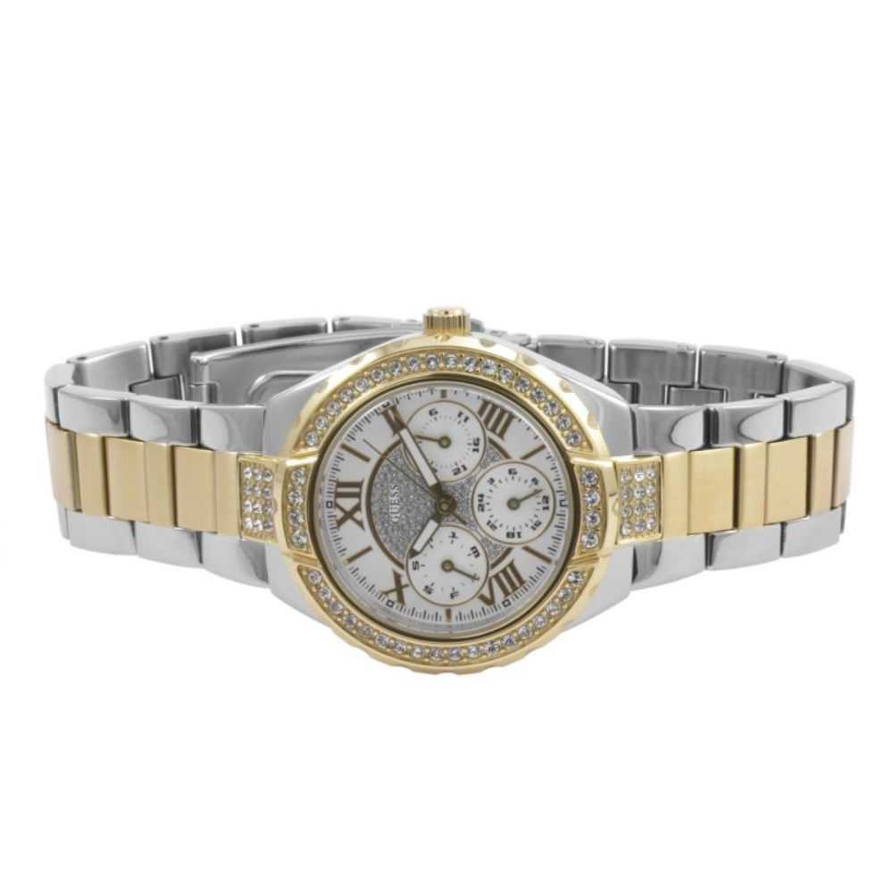  Shop Authentic Guess Viva Diamonds Silver Dial Two Tone Steel Strap Watch for Women - W0111L5 - Luxxuri