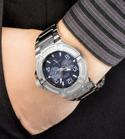 Shop Authentic Guess Rigor Quartz Black Dial Silver Steel Strap Watch For Men - W0218G2 - Luxxuri