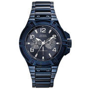  Shop Authentic Guess Rigor Multifunction Black Dial Blue Steel Strap Watch for Men - W0218G4 - Luxxuri