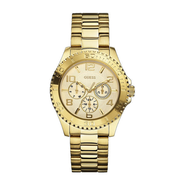  Shop Authentic Guess BFF Multifunction Gold Dial Gold Steel Strap Watch for Men - W0231L2 - Luxxuri