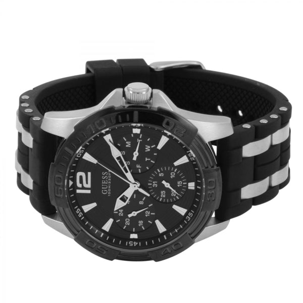  Shop Authentic Guess Oasis Black Dial Black Rubber Strap Watch for Men - W0366G1 - Luxxuri