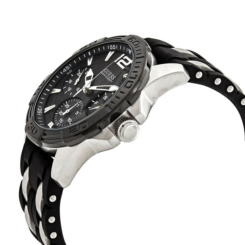  Shop Authentic Guess Oasis Black Dial Black Rubber Strap Watch for Men - W0366G1 - Luxxuri