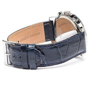  Shop Authentic Guess Horizon Chronograph Quartz Black Dial Blue Leather Strap Watch For Men - W0380G3 - Luxxuri