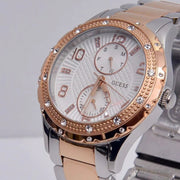  Shop Authentic Guess Siren White Dial Two Tone Steel Strap Watch for Women - W0442L4 - Luxxuri