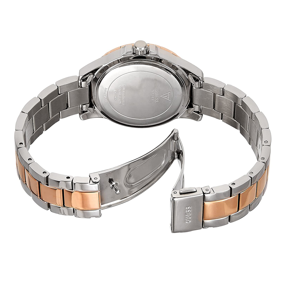  Shop Authentic Guess Mist Quartz Silver Dial Two Tone Steel Strap Watch For Women - W0443L4 - Luxxuri
