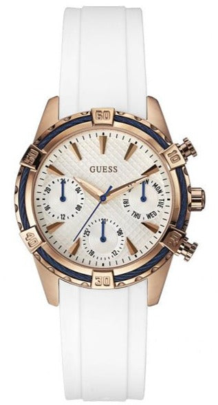  Shop Authentic Guess Catalina White Dial White Silicon Strap Watch For Women - W0562L1 - Luxxuri