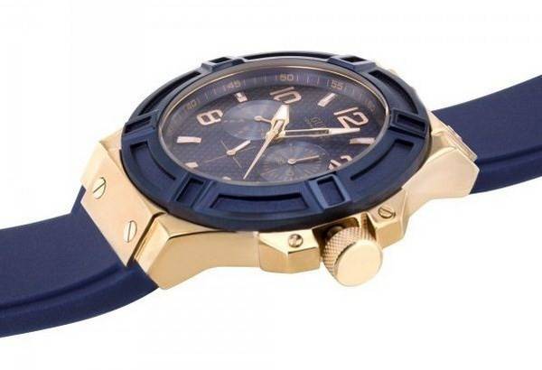  Shop Authentic Guess Jet Setter Analog Quartz Blue Dial Blue Rubber Strap Watch For Women - W0571L1 - Luxxuri