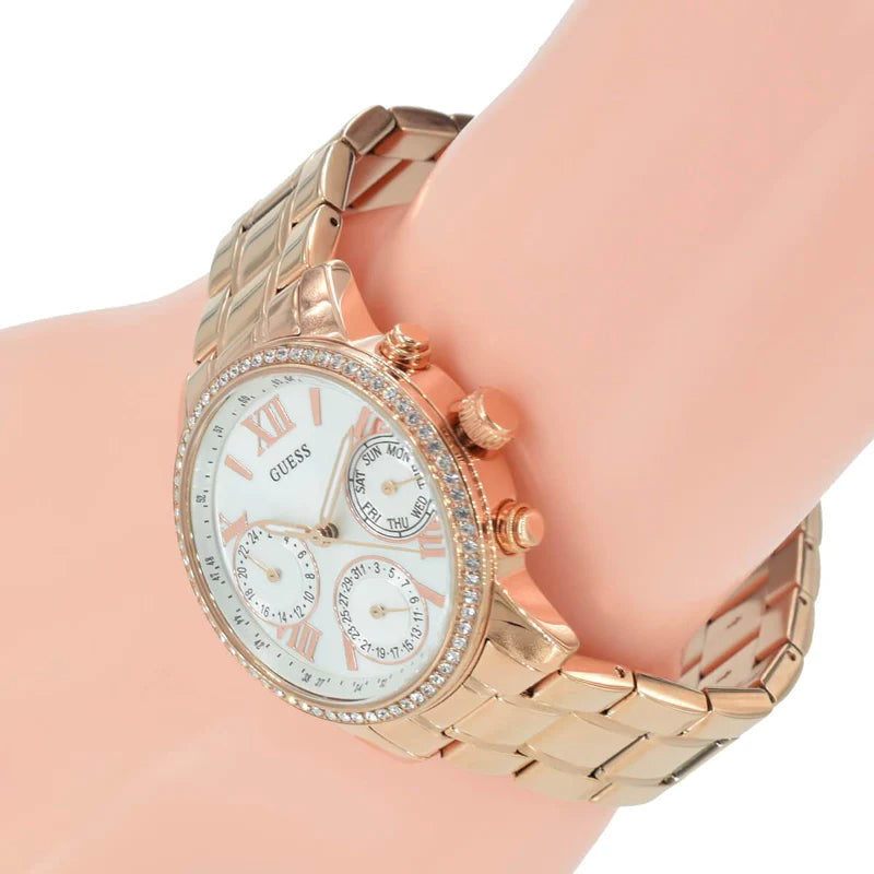  Shop Authentic Guess Mini Surprise Analog Silver Dial Rose Gold Steel Strap Watch For Women - W0623L2 - Luxxuri