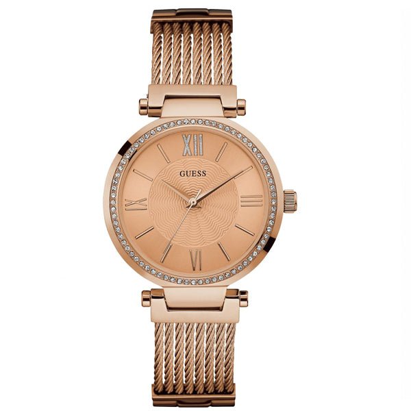  Shop Authentic Guess Soho Rose Gold Dial Stainless Steel Watch For Women - W0638L4 - Luxxuri