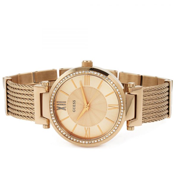  Shop Authentic Guess Soho Rose Gold Dial Stainless Steel Watch For Women - W0638L4 - Luxxuri