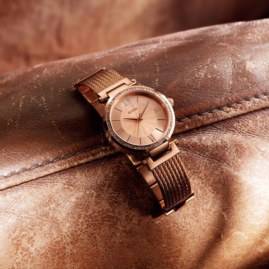  Shop Authentic Guess Soho Rose Gold Dial Stainless Steel Watch For Women - W0638L4 - Luxxuri