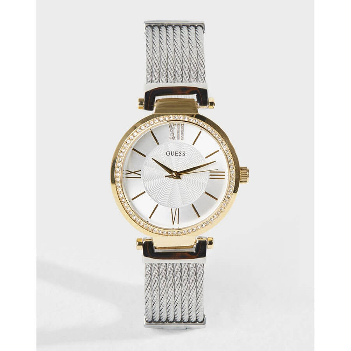  Shop Authentic Guess Soho Diamonds Silver Dial Silver Mesh Bracelet Watch for Women - W0638L7 - Luxxuri
