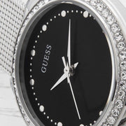  Shop Authentic Guess Chelsea Crystals Black Dial Silver Mesh Bracelet Watch For Women  - W0647L5 - Luxxuri