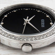  Shop Authentic Guess Chelsea Crystals Black Dial Silver Mesh Bracelet Watch For Women  - W0647L5 - Luxxuri