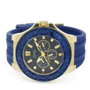  Shop Authentic Guess Force Blue & Rose Gold Dial Blue Silicone Strap Watch For Men - W0674G2 - Luxxuri