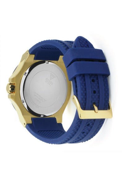  Shop Authentic Guess Force Blue & Rose Gold Dial Blue Silicone Strap Watch For Men - W0674G2 - Luxxuri