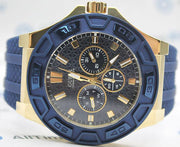  Shop Authentic Guess Force Blue & Rose Gold Dial Blue Silicone Strap Watch For Men - W0674G2 - Luxxuri