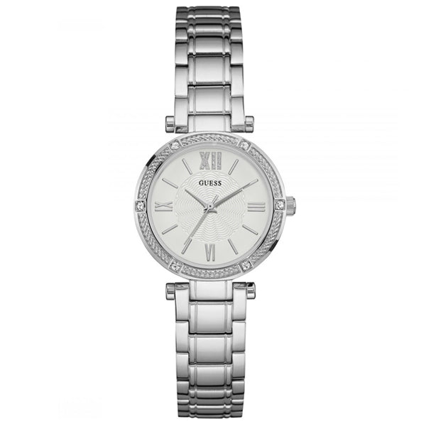  Shop Authentic Guess Park Ave White Dial Silver Steel Strap Watch for Women - W0767L1 - Luxxuri