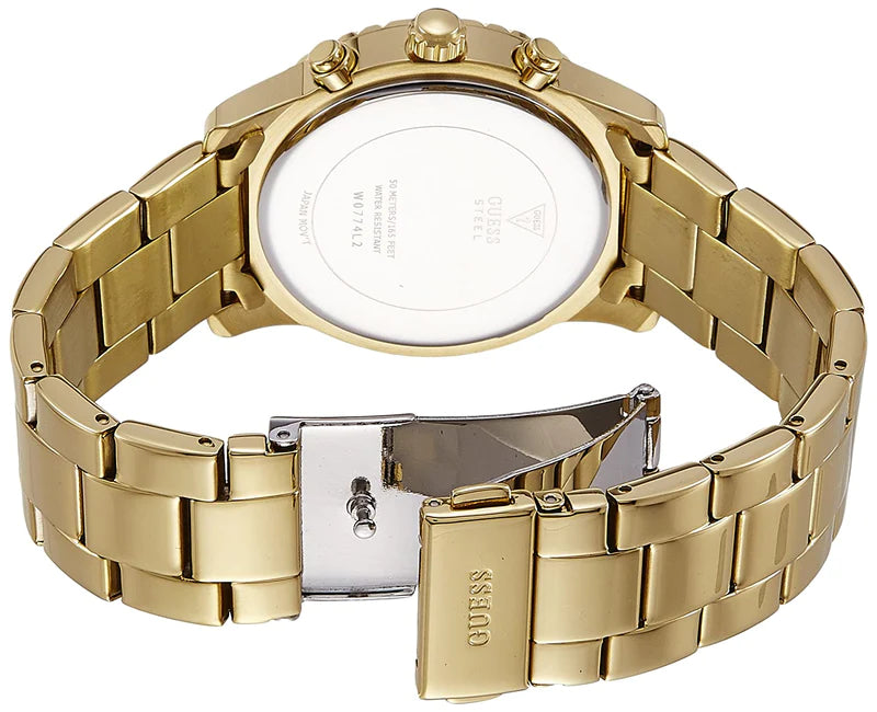  Shop Authentic Guess Confetti Diamonds Gold Dial Gold Steel Strap Watch for Women - W0774L2 - Luxxuri