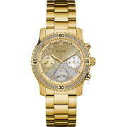  Shop Authentic Guess Confetti Diamonds Silver Dial Gold Steel Strap Watch for Women - W0774L5 - Luxxuri