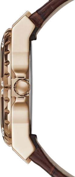  Shop Authentic Guess Limelight Analog White Dial Brown Leather Strap Watch For Women - W0775l14 - Luxxuri