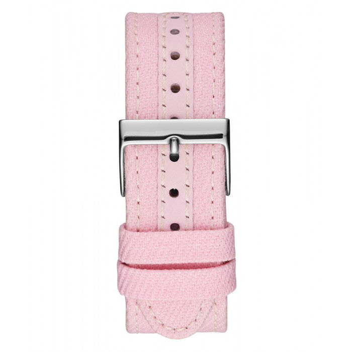  Shop Authentic Guess Limelight Quartz Diamonds Pink Dial Pink Denim Strap Watch For Women - W0775l15 - Luxxuri