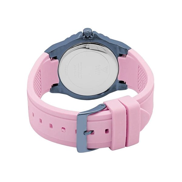  Shop Authentic Guess Limelight Blue Dial Pink Rubber Strap Watch For Women - W0775L5 - Luxxuri