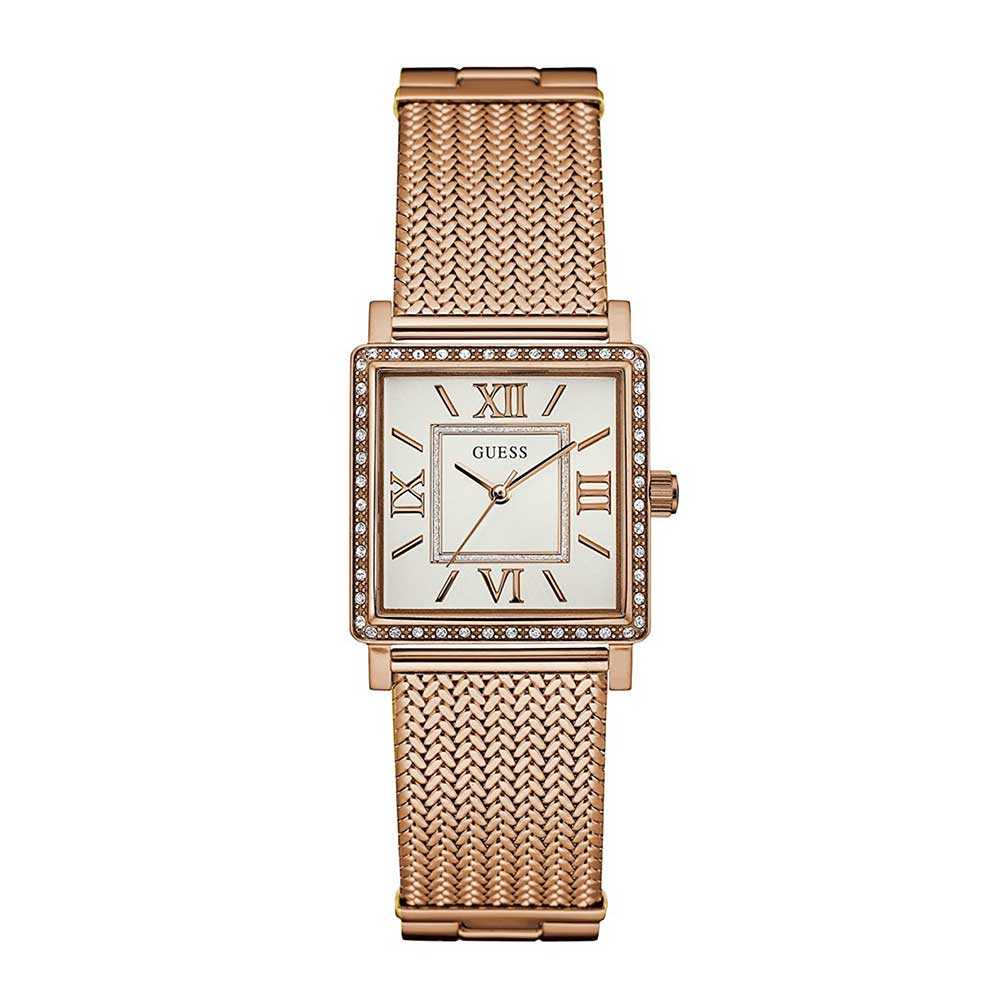  Shop Authentic Guess Highline Off White Dial Rose Gold Stainless Steel Mesh Strap Watch For Women - W0826L3 - Luxxuri