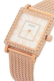  Shop Authentic Guess Highline Off White Dial Rose Gold Stainless Steel Mesh Strap Watch For Women - W0826L3 - Luxxuri
